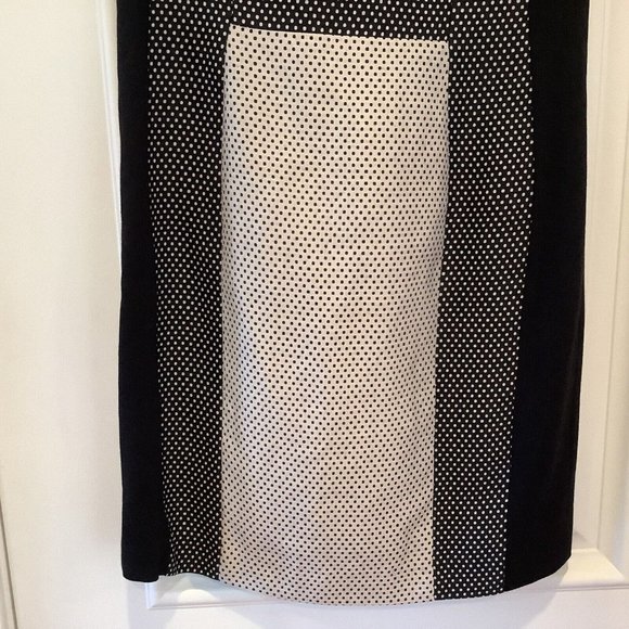 Yoana Baraschi Anthropologie Dress Size 12 Black Ivory Colorblock Sleeveless - Picture 2 of 10